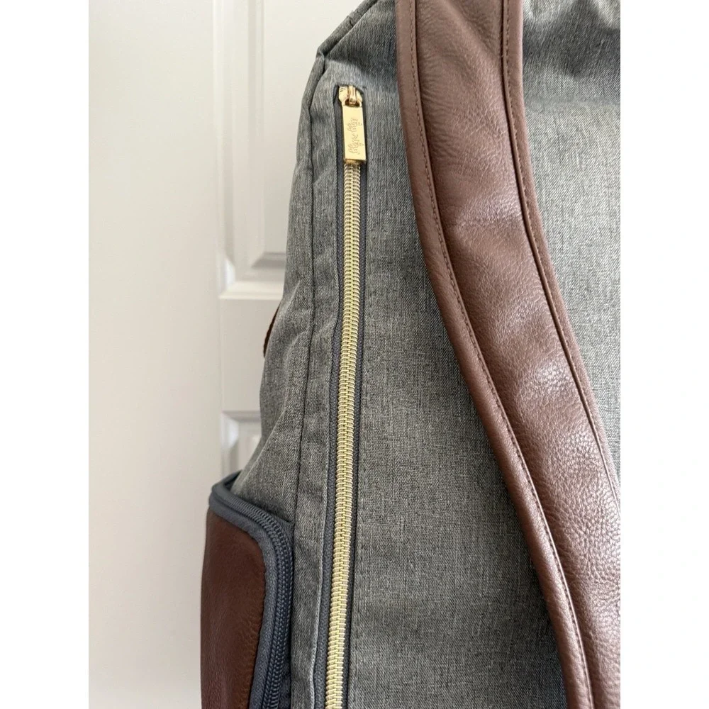 Itzy Ritzy Boss Backpack Diaper Bag Handsome Heather Gray Functional 17 Pockets